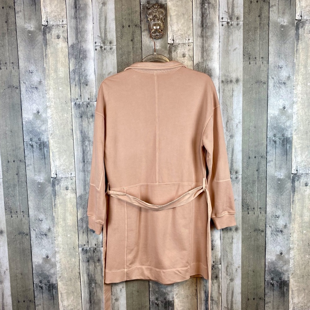 REISS Lila Twin Pocket Jersey Dress in Peach Size Extra Small. - Picture 4 of 13